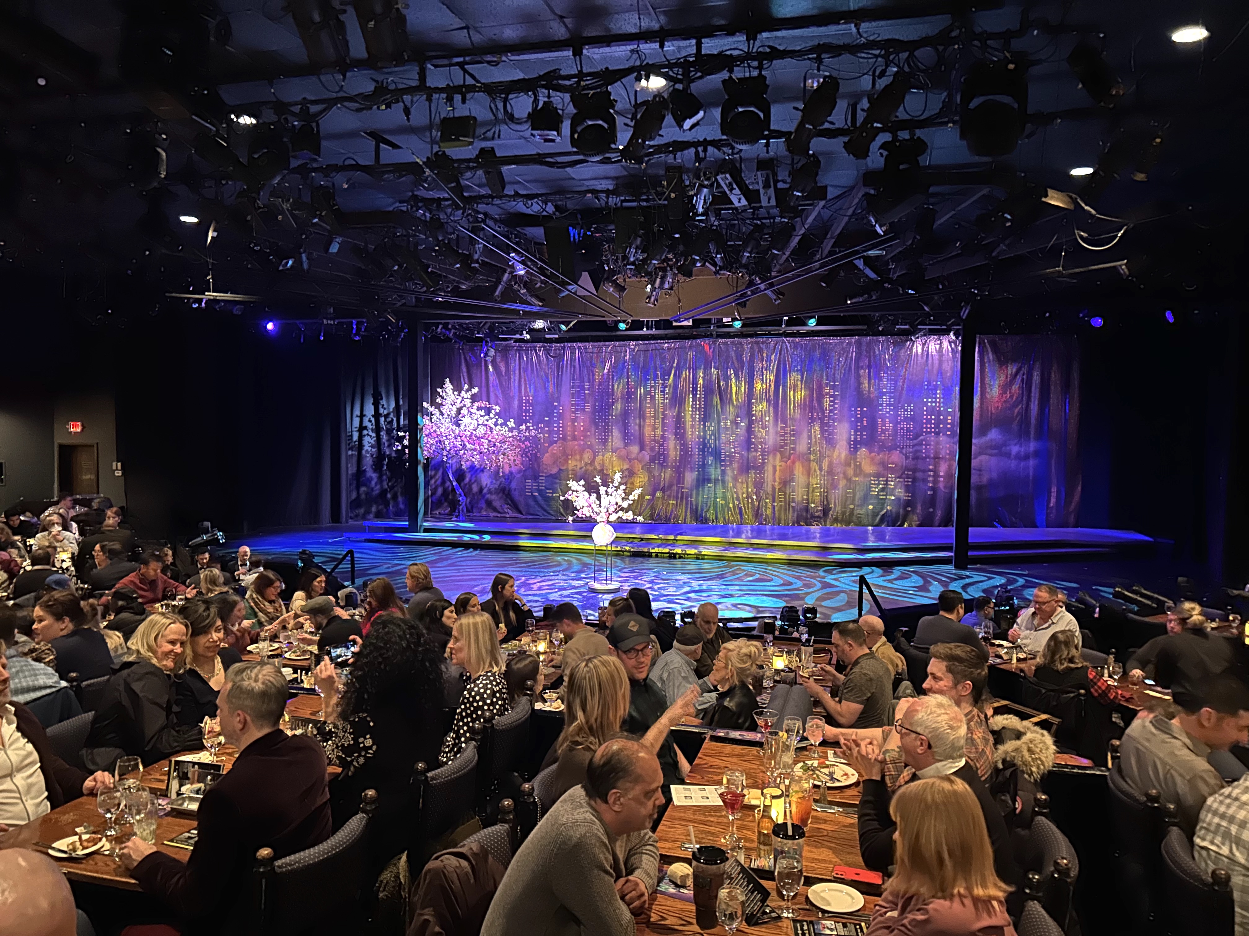 The audience eating dinner before The Prom, a new musical at Chanhassen Dinner Theatres