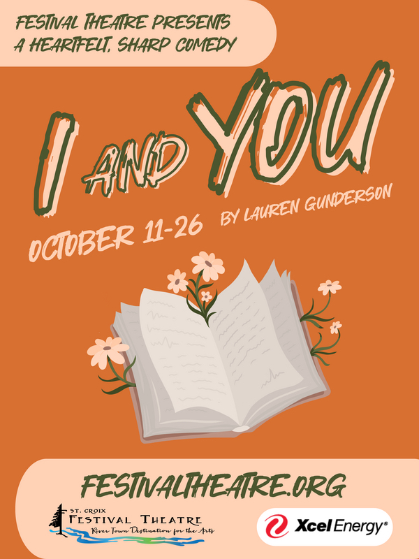 The poster for the play "I and You" by Lauren Gunderson, currently playing at St. Croix Festival Theatre