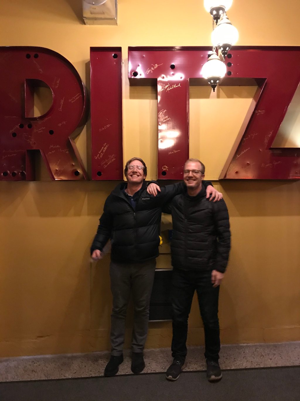 That's me on the left with my twin brother Tyler before the last performance of "La Bohème" at Theater Latté Da before the pandemic shut down theaters in 2020.