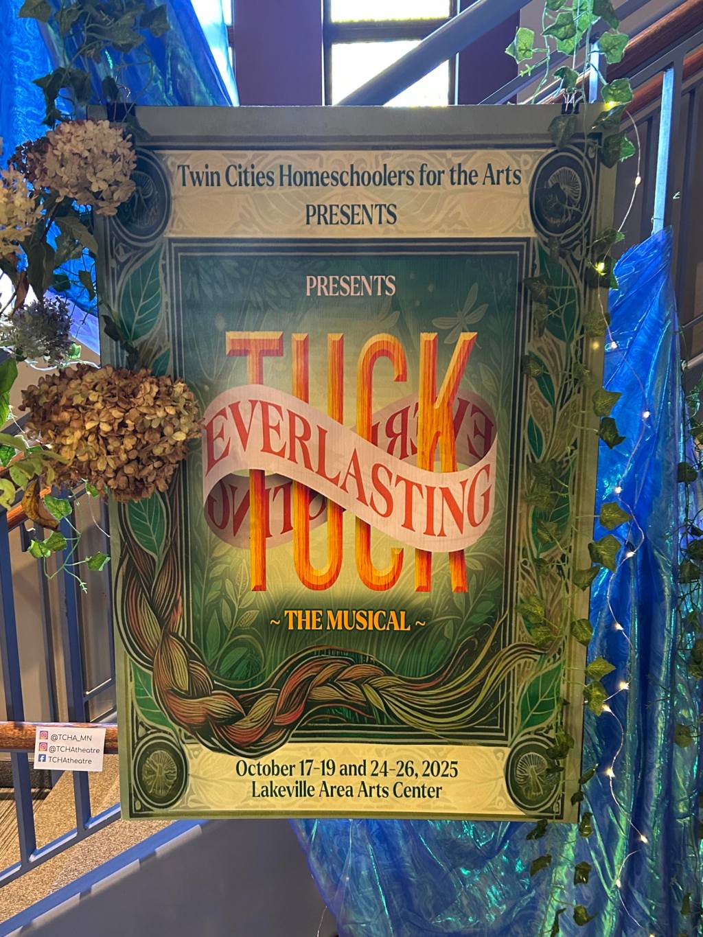 A poster for "Tuck Everlasting" put on by Twin Cities Homeschoolers for the Arts in Lakeville, MN