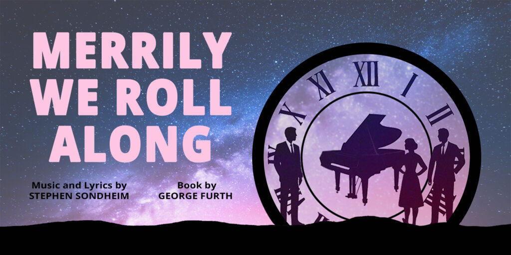 A poster for Merrily We Roll Along by Morris Park Players, which is being staged in St. Paul, MN